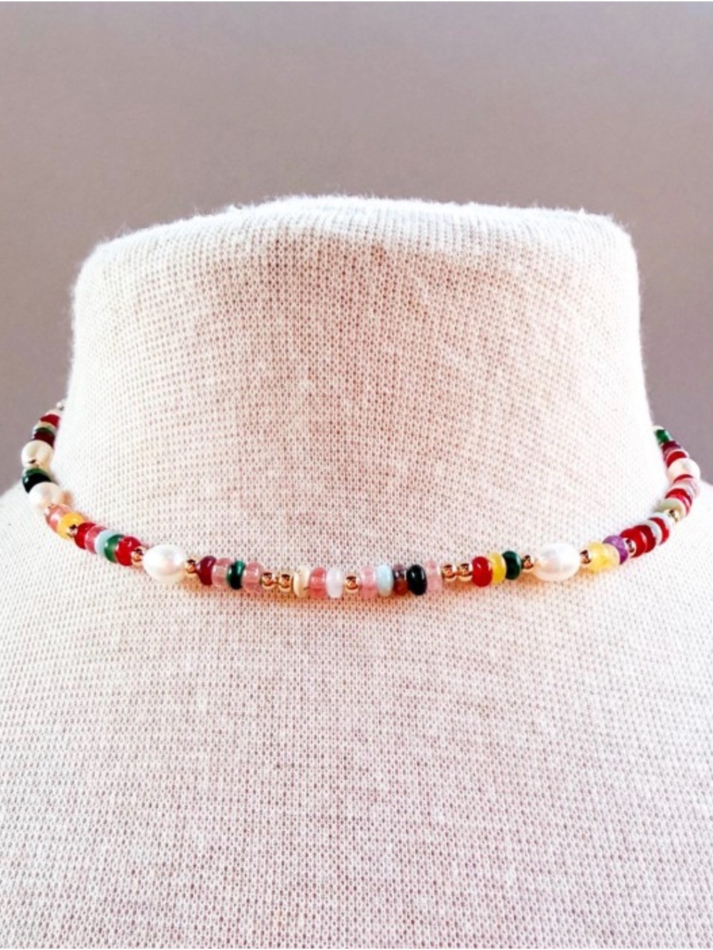 Dylan Jewelry Multicolor Beaded Pearl Choker Necklace - Women's Jewelry